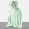 Roupa de Proteção Solar para Mulheres, Jaqueta com Capuz, Roupa de Pesca Leve e Respirável, Roupa de Proteção Solar para Uso Externo de Verão com Proteção Uv Upf50+ para Homens