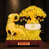 Artesanías Adornos Zodiaco Año del Caballo Oro Arena Transfronterizo Comercio Exterior, Riqueza y Prosperidad, Cornucopia, Accesorios para el Hogar, Regalos para Conferencias