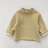 Camisa de invierno con forro polar para niños, estilo coreano, jersey grueso para bebés, camiseta cálida de manga larga para niños y niñas.