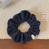 Scrunchie de Poá Versátil Retrô para Outono e Inverno Elástico Delicado Pequeno para Rabo de Cavalo Estilo Coreano Tecido de Luxo Leve Corda de Cabelo com Etiqueta