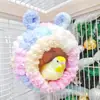 Nido de Peluche para Pájaros Loro, Nido Cálido de Invierno para Pájaros Pequeños, Nido Cálido de Yema para Periquitos Calopsitas, Nido Colgante Engrosado, Hamaca para Pájaros