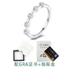 Anel de Gota com Moissanita Cor D Mais Vendido no Exterior Prata de Lei S925 Banhado a Ouro Branco 18K Joia Moderna e Versátil