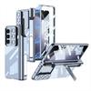 Para Samsung Z Fold5 Funda de Teléfono Pantalla Plegable Galvanizado Fantasma Creativa Protectora Ventana Deslizante Estuche para Bolígrafo Carcasa con Soporte