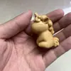 Estatueta de Unicórnio de Mão Esculpida em Madeira Maciça Desenho Animado de Unicórnio Brinquedo Fofo para Acalmar Bebês Presente Infantil