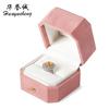 Nueva caja octogonal creativa de botón dorado para anillo de franela con patrón de Phnom Penh, caja para pulsera y collar, caja de joyería, caja de regalo, venta al por mayor
