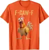 Novas Blusas Transfronteiriças com Estampas Engraçadas e Interessantes F-Caw-F Frango Surpreso Gola Redonda Manga Curta Soltas para Homens e Mulheres