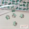 Tamanho Pequeno, Sem Bandeja Base, Decorações para Unhas com Strass de Cristal, Super Brilhantes, Transparente Gelo, Formato de Ovo de Pombo, Ângulo Reto, Quadrado Gordo, Acessórios de Bola de Diamante Acabados