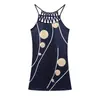 Vestido Casual de Malla sin Mangas con Estampado Étnico Estilo Europeo y Americano Primavera/Verano 2026 para Mujer