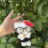 Vestido Suéter de Gatito Súper Lindo Estilo Japonés Gafas Hebilla de Corazón Kt Bolso Llavero Colgante Regalo para Mejor Amiga Disponible al por Mayor