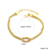 Pulsera Trenzada de Diseño de Nicho para Mujer, Lujo Ligero, Elegante y Versátil, Joyería Chapada en Oro de 18 Quilates, Pulsera de Acero Inoxidable