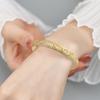 Pulsera Patrón Dorado Sólido 2024 Nuevo Estilo Chino Estilo Chino Apertura Pulsera Ajustable Regalo Cumpleaños Madre
