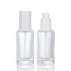 Vendas diretas da fábrica em estoque 30ml pressionando frasco de loção essência avançada Fundação frasco cosmético transparente sub-frasco de viagem