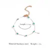 Pulsera de Acero Inoxidable con Cuentas de Cristal Nicho Coreano Joyería de Mano Dulce de Lujo Ligero Accesorios de Joyería para Mujer Fabricante de Joyería al por Mayor