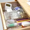 Caja de Almacenamiento de Escritorio Cajón Organizador de Particiones para Cosméticos Escritorio Acrílico Rectangular Transparente Caja Pequeña