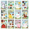 Productos nuevos transfronterizos niños rompecabezas diy pegatina animal de granja vaca gato perro pegatina juego de dibujos animados pegatina hecha a mano