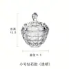 Frasco de Vidrio Estilo Europeo Frasco para Velas de Aromaterapia Frasco para Dulces Almacenamiento Adornos Frasco para Joyas Piedra Falsa Cuenco Falso de Cristal