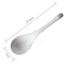 Cerámica Blanca Pura Hogar Cuchara Pequeña para Sopa Mango Largo Cuchara Grande Comercial Hotel Restaurante Restaurante Vajilla de Cerámica Cuchara de Porcelana Ósea