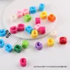 Cuentas Acrílicas de Letras Inglesas de Agujero Grande de Colores Material para Cadena de Teléfono Móvil Hecha a Mano DIY Joyería con Cuentas Pequeños Accesorios