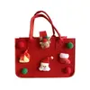 Bolsa de fieltro navideña, Caja de regalo Fruta de la Paz, Bolsa de dulces para niños, Recuerdo de jardín de infantes, Bolsa de regalo de mano al por mayor