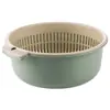 [Cesta de Drenaje Extra Grande Engrosada de Doble Capa] Cesta para Lavar Verduras de Cocina, Cesta de Frutas, Cesta de Drenaje Redonda de Dos Capas al Por Mayor