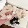 Corea del Sur Ins Súper Hada Organza Pedrería Amor Perla Anillo para el Cabello de Intestino Delgado Bolas para Cola de Caballo Alta Cuerda para el Cabello Accesorios para el Cabello para Mujeres