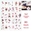 Adesivos de Tatuagem de Caveira de Novo Estilo Transfronteiriços com um Toque de Luxo, Letras Simples, Tatuagem de Flor de Rosa Inglesa, Adesivos de Tatuagem para Sobrancelha
