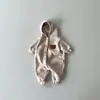 Mono de otoño e invierno para niños bebé mameluco cálido para bebé niños y niñas bebé oso lindo ropa de abrazo forrada de polar mono para exterior