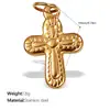 Colar Cruz Pendant Colar Cruzado Novo Retro Luxo Leve Aço Inoxidável Banhado a Ouro 18K Acessórios para Mulheres