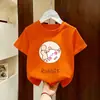 Camiseta de Algodón Puro Casual de Moda para Niñas Verano 2026 Nuevo Elegante Top de Media Manga para Niños Mayores Niñas a la Moda
