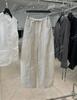 Recomendación PrincipalYuran 26 Estilo Nuevo Primavera Temprana Lino Lavado a la Piedra Bambú Tencel Cintura Elástica Pantalones de Aire Largos hasta el Suelo