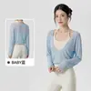 Top Casual Suelto de Manga Larga para Yoga para Mujer, Cubierta Deportiva Ligera y Transpirable para Entrenamiento de Pilates y Fitness