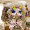 Muñeco de peluche de conejo de orejas grandes en stock, colgante de muñeco de peluche tridimensional, colgante para bolso, lindo juguete pequeño para niñas, fabricante