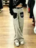 Jeans Rectos de Patchwork con Estampado de Leopardo de Moda para Mujer, Nueva Colección de Otoño, Pantalones Casuales de Cintura Alta de Pierna Ancha