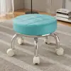 Taburete Bajo con Ruedas para Belleza Impecable, Taburete Pequeño con Ruedas Universales para Niños, Uso en Casa para Niños Pequeños, Taburete Redondo Simple de Moda Silencioso con Ruedas