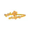 Pulsera Abierta de Cobre Chapado en Oro Rosa para Mujer, Lujo Accesible, Joyería de Estilo Palacio Retro de Gama Alta en Color Oro Arena Que No Se Desvanece por Mucho Tiempo