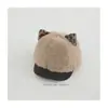 Gorra con Visera de Dibujos Animados Personalizada de Felpa con Orejas de Gato para Niños y Niñas Nueva de Invierno Moderna Gorra de Béisbol con Estampado de Leopardo para Bebé