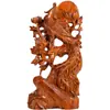 Talla de Palosanto Flor de Fénix Floración Ornamentos Ricos Talla de Raíz Decoración Propicia para el Hogar Sala de Estar Entrada Artesanías de Palosanto