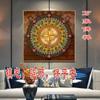 Pintura decorativa de mantra de seis caracteres Thangka para la entrada de la sala de estar, pintura colgante de los ocho tesoros auspiciosos, murales de la sala de estar del Sutra del Corazón de la Ciudad del Altar de la Casa adosada