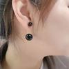 Pendientes de perlas de imitación negras 2023, nuevos pendientes largos de malla de alta calidad, elegantes pendientes de alta sociedad.