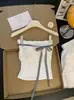 Top de tubo retro con cordones a rayas para mujer, top corto sexy de verano para chica, prenda interior tipo wrap-bust, top exterior corto y elegante