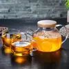 Tetera de Vidrio para Preparar Té para Uso Doméstico, Tetera para Agua Caliente Cocinada a Carbón, Tetera Eléctrica de Cerámica para Preparar Té, Tetera de Vidrio para Agua Fría, Juego de Tazas de Agua