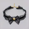 Accesorios Puros y Lindos para el Día de San Valentín Conjunto de Collar con Lazo de Encaje y Cascabeles Diadema con Orejas de Gato o Zorro
