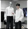 Camisa Retro Americana 2026 Primavera Hombres Fresco Ootd Atuendo Ropa de Trabajo Camisa Manga Larga Elegante y Fresca Chaqueta