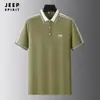Top de nylon masculino de manga curta, sem costura, cor sólida, casual de negócios para o verão, camisa polo com gola de lapela, camiseta respirável e leve