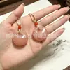 Colgante de flor de durazno de Xinjiang, colgante de Buda, candado de nube auspiciosa de flor de durazno, hebilla de paz de flor de durazno, colgante de jade de zorro de hoja