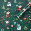 Atacado de Fábrica Papel de Embrulho de Natal Papel de Embrulho para Caixa de Presente de Natal Impresso em Cores Dupla Face Papel de Embrulho para Buquê