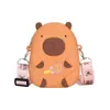 Bolsa de Moedas de Silicone Cor de Chá de Leite Capivara, Pequena Bolsa Transversal de Silicone, Venda Quente Transfronteiriça Temu, Mais Vendido na Amazon