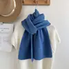 Bufanda de punto suave estilo coreano para mujer, otoño e invierno, simple y versátil, calentador de cuello, adecuada para estudiantes y parejas, chal de color liso, moderno