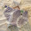 Ropa interior de encaje modal para mujer cintura para mujer viento puro abertura alta niñas 7A seda de morera antibacteriana talla grande al por mayor