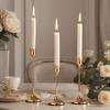 [Estrictamente Seleccionado] Candelabro Creativo Hierro Galvanizado Candelabro Adorno Metálico Utilería Decorativa para Bodas Comida Occidental Europea